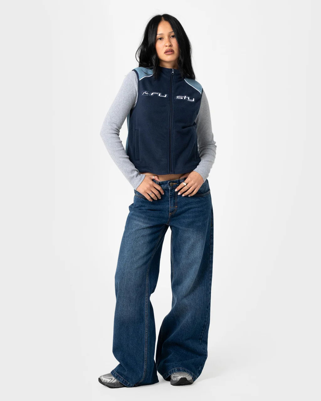 RUSTY MR COOL POLAR FLEECE VEST – ATLANTIC BLUE
