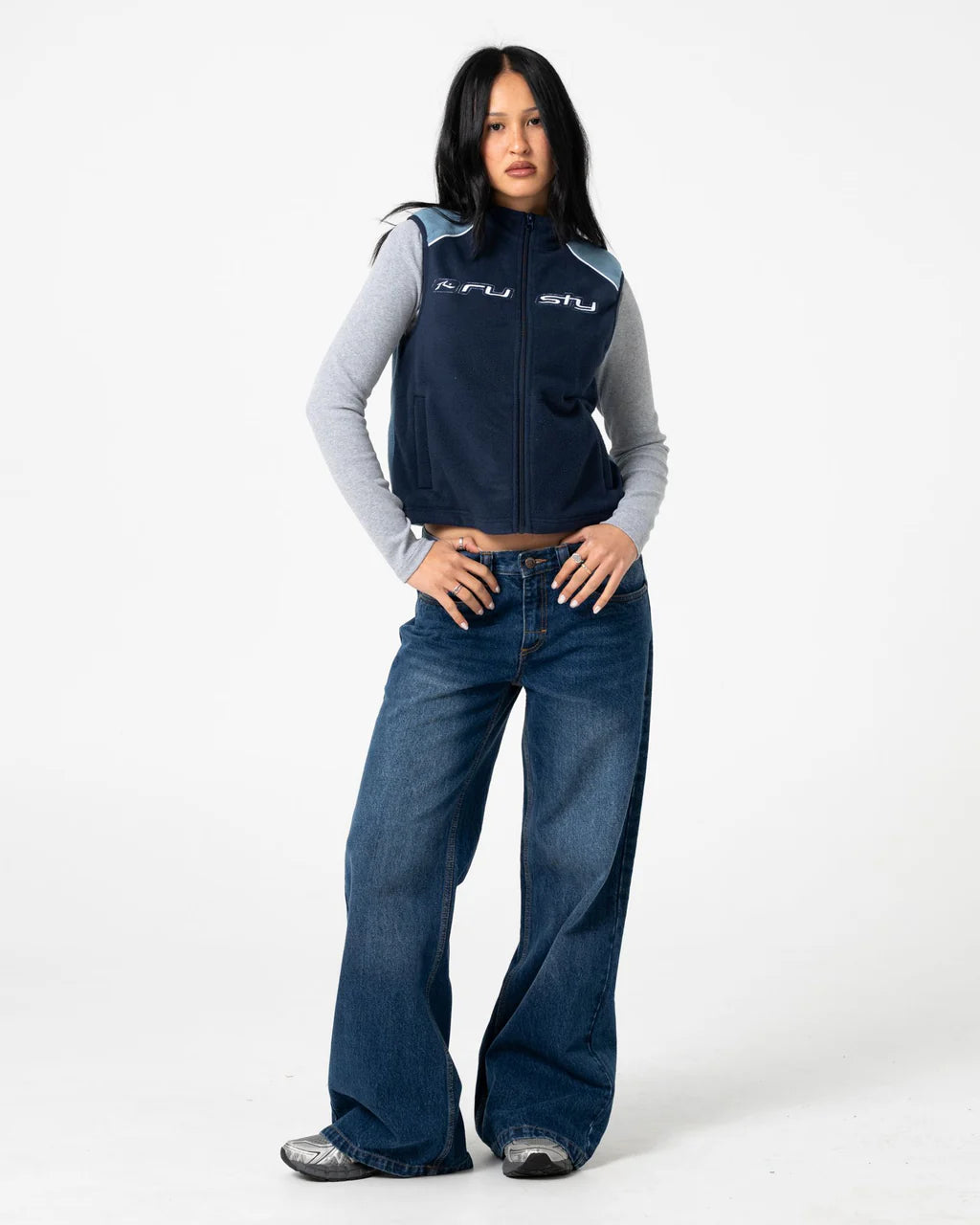 RUSTY MR COOL POLAR FLEECE VEST – ATLANTIC BLUE