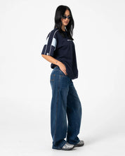RUSTY NEW BREAK 220 OVERSIZED TEE – NAVY BLUE