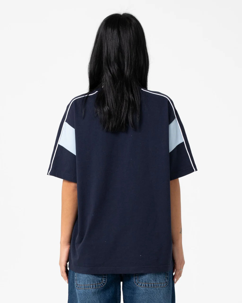 RUSTY NEW BREAK 220 OVERSIZED TEE – NAVY BLUE