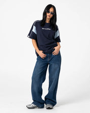 RUSTY NEW BREAK 220 OVERSIZED TEE – NAVY BLUE