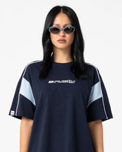 RUSTY NEW BREAK 220 OVERSIZED TEE – NAVY BLUE