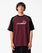 RUSTY OMAC GRAPHIC OVERSIZED TEE – BURGUNDY