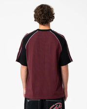 RUSTY OMAC GRAPHIC OVERSIZED TEE – BURGUNDY