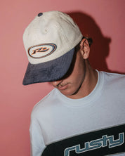 RUSTY ORBIT CORD SIX PANEL CAP – COAL