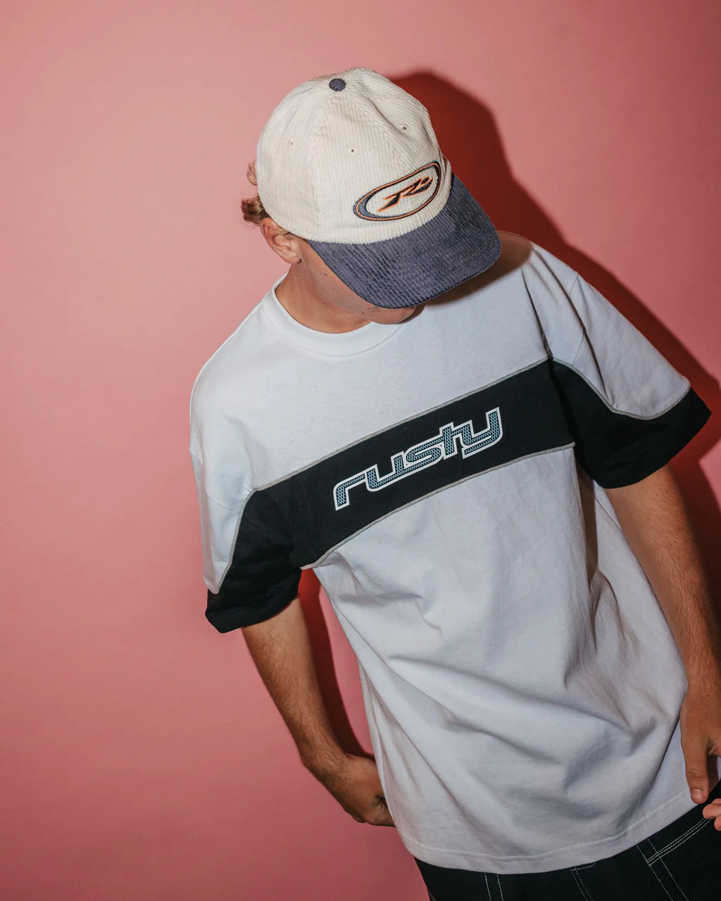 RUSTY ORBIT CORD SIX PANEL CAP – COAL