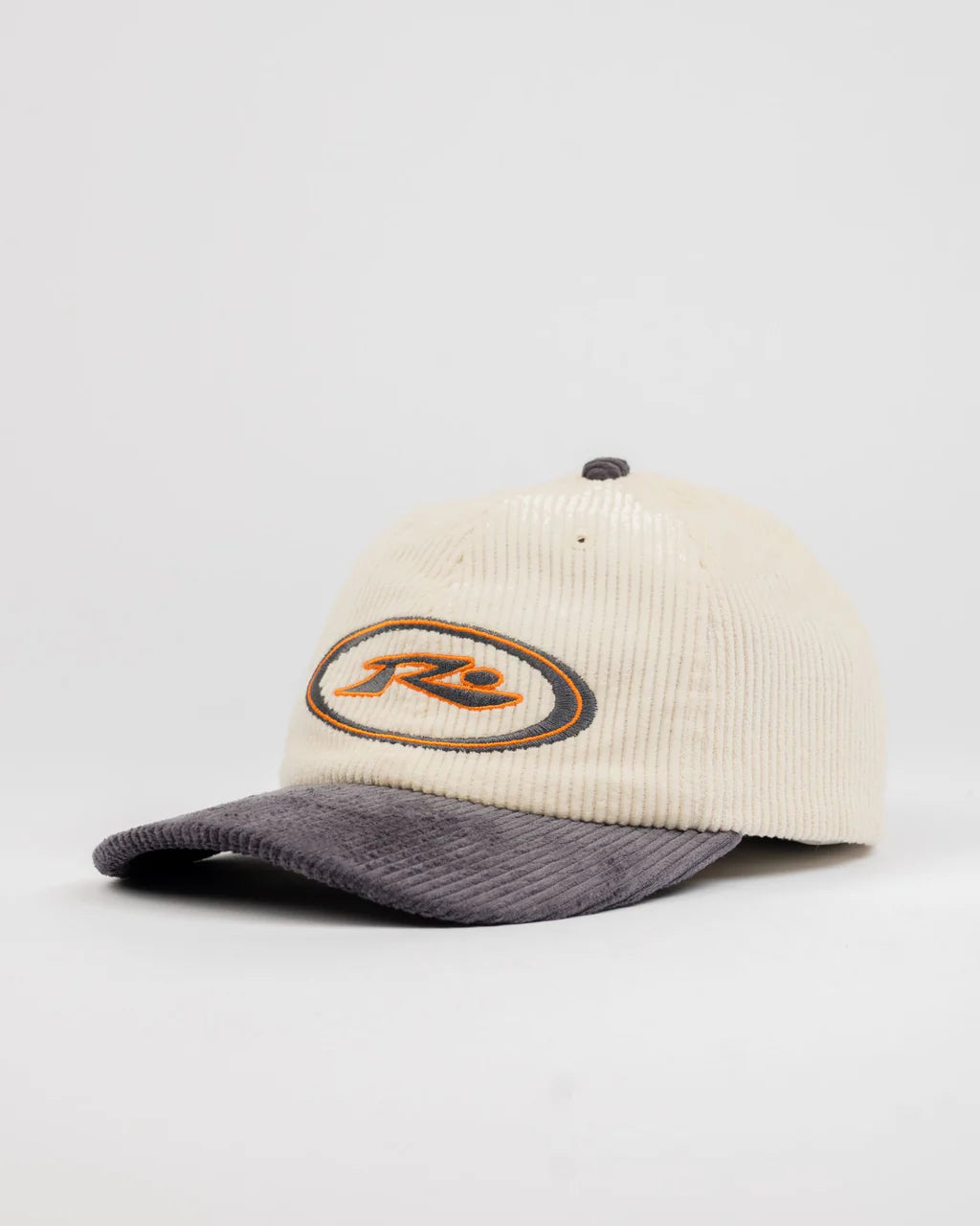RUSTY ORBIT CORD SIX PANEL CAP – COAL