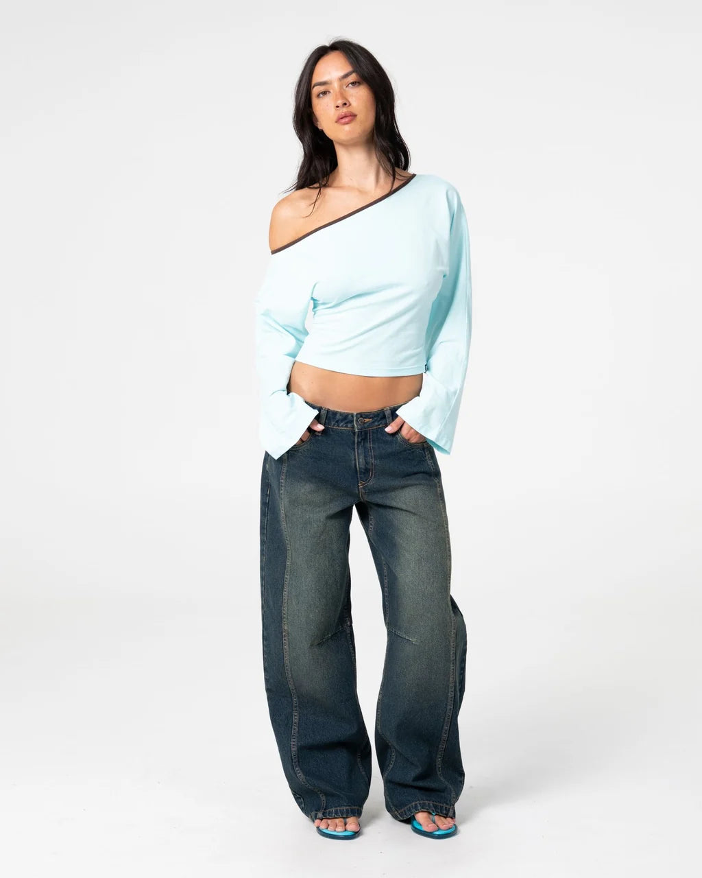 RUSTY PAMMY PANELLED LEG JEAN – WOMENS – DARK N DIRTY