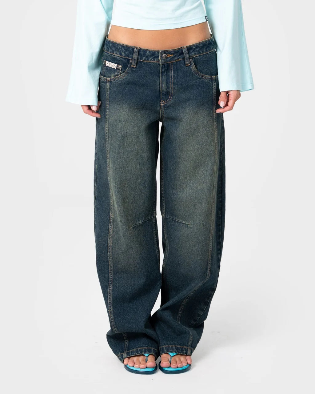 RUSTY PAMMY PANELLED LEG JEAN – WOMENS – DARK N DIRTY