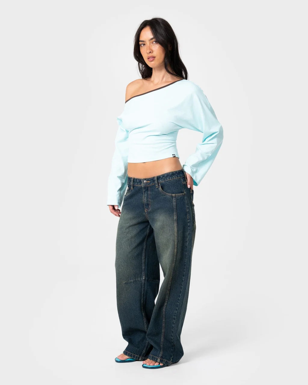 RUSTY PAMMY PANELLED LEG JEAN – WOMENS – DARK N DIRTY
