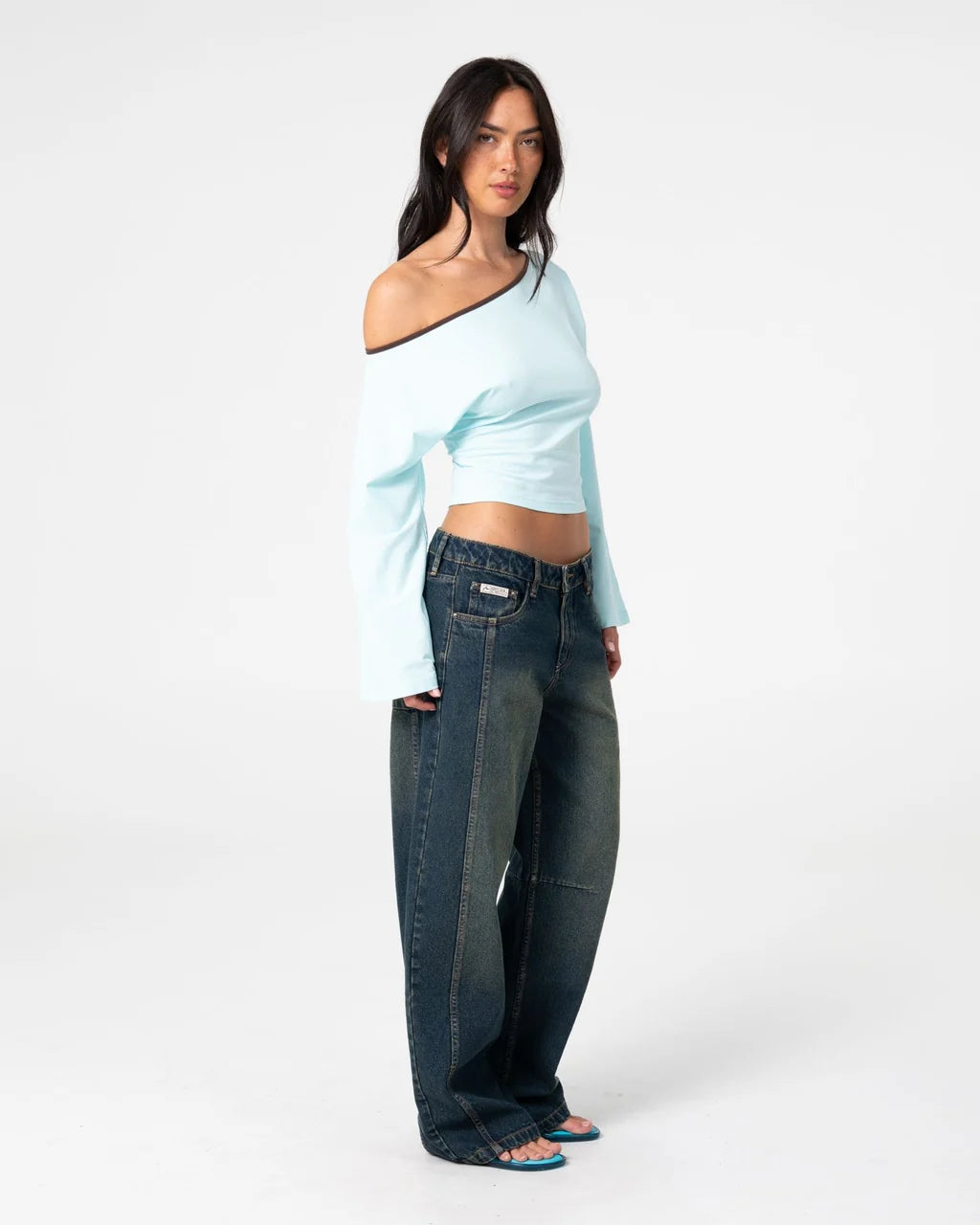 RUSTY PAMMY PANELLED LEG JEAN – WOMENS – DARK N DIRTY