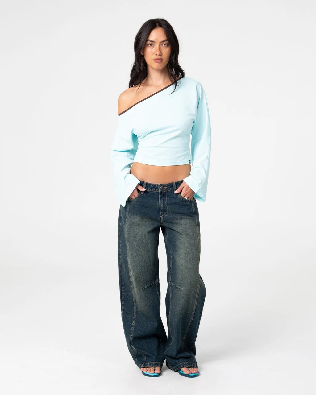 RUSTY PAMMY PANELLED LEG JEAN – WOMENS – DARK N DIRTY