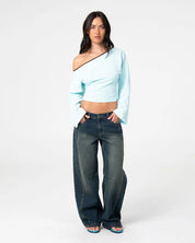 RUSTY PAMMY PANELLED LEG JEAN – WOMENS – DARK N DIRTY