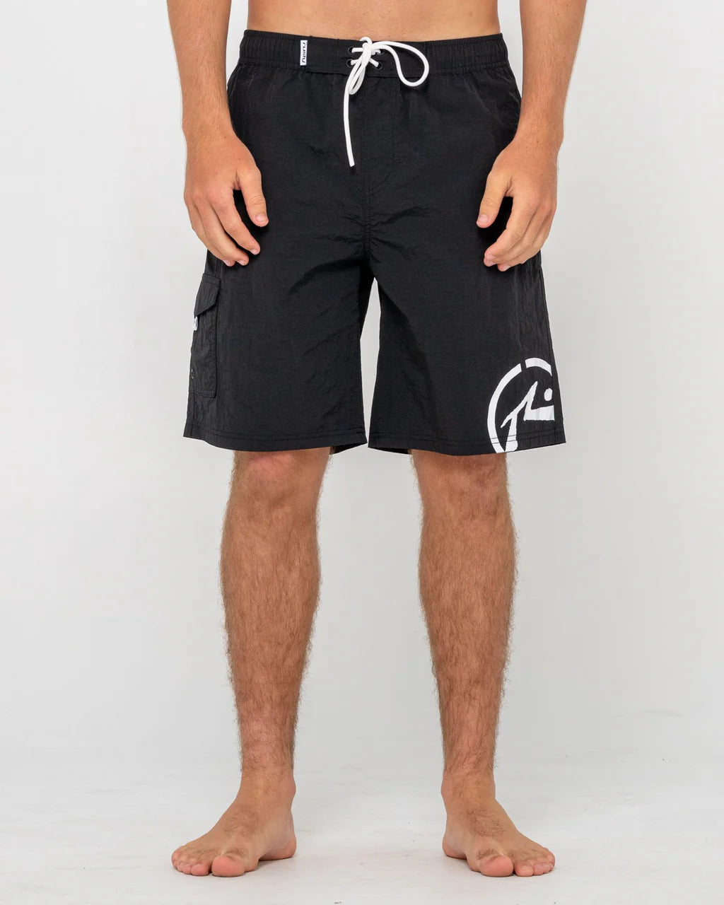RUSTY PEEK SHOW 21" BOARDSHORT – MENS PERFORMANCE SURF SHORT QUICK DRY BLACK