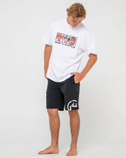 RUSTY PEEK SHOW 21" BOARDSHORT – MENS PERFORMANCE SURF SHORT QUICK DRY BLACK