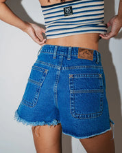 PENNY KICK FLARE DENIM SHORT