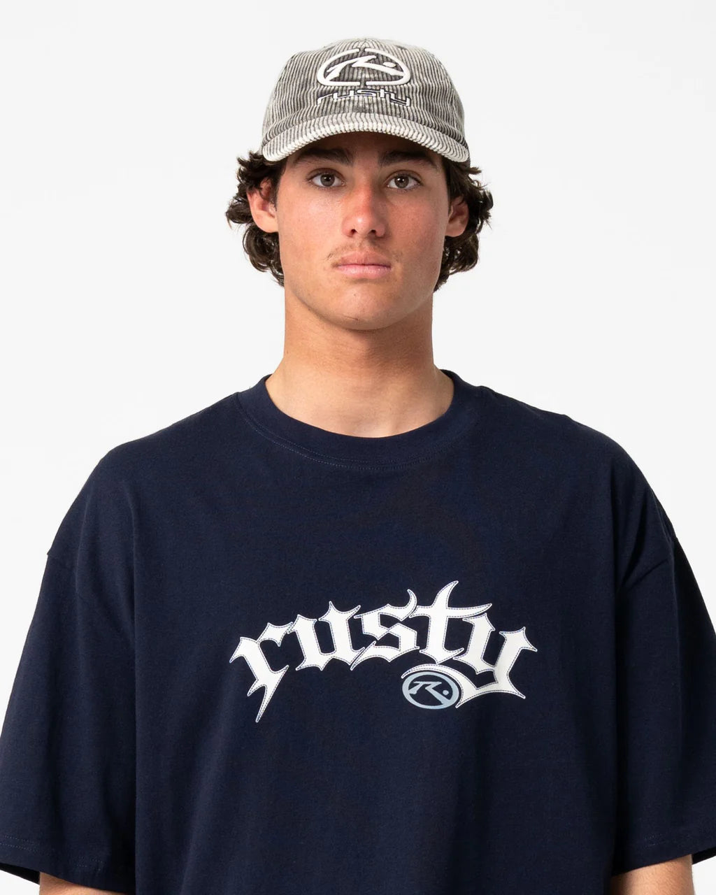 RUSTY PLACID CORD 6 PANEL CAP – BLACK