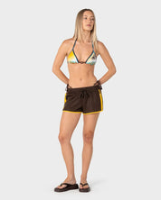 RUSTY RAG STRIPE MESH BOOTY SHORT – JAVA / AMBER