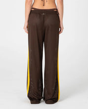 RUSTY RAG STRIPE WIDE LEG MESH PANT – JAVA / AMBER