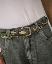 RUSTY RAID CAMO CANVAS BELT ADJUSTABLE STREETWEAR ACCESSORY – CAMO