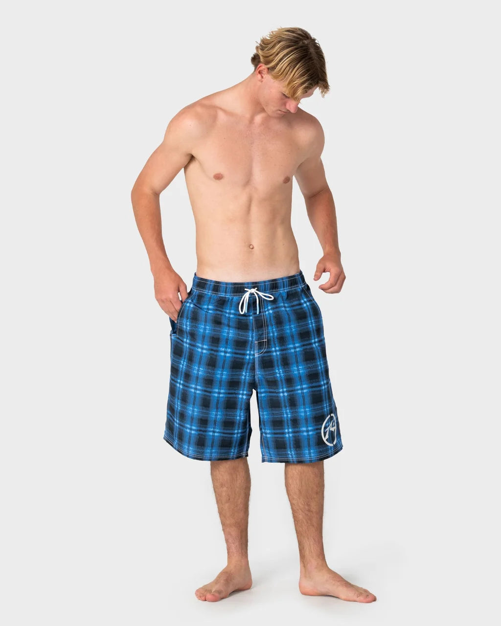 RUSTY RAMBO 23" ELASTIC WAIST BOARDSHORT – NAVY BLUE