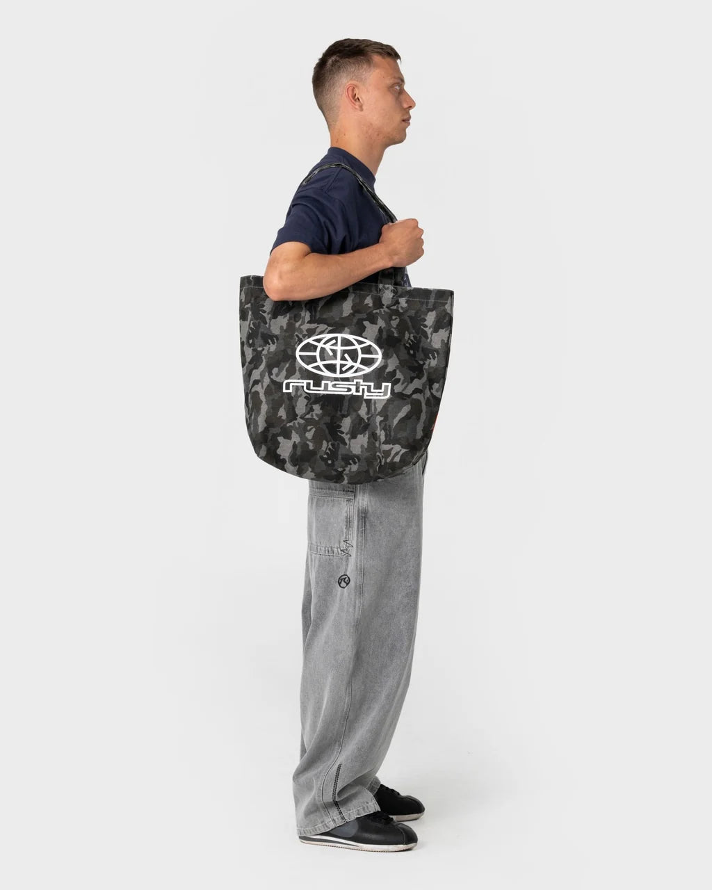 RUSTY RAMBO CAMO TOTE BAG – GREY CAMO 1