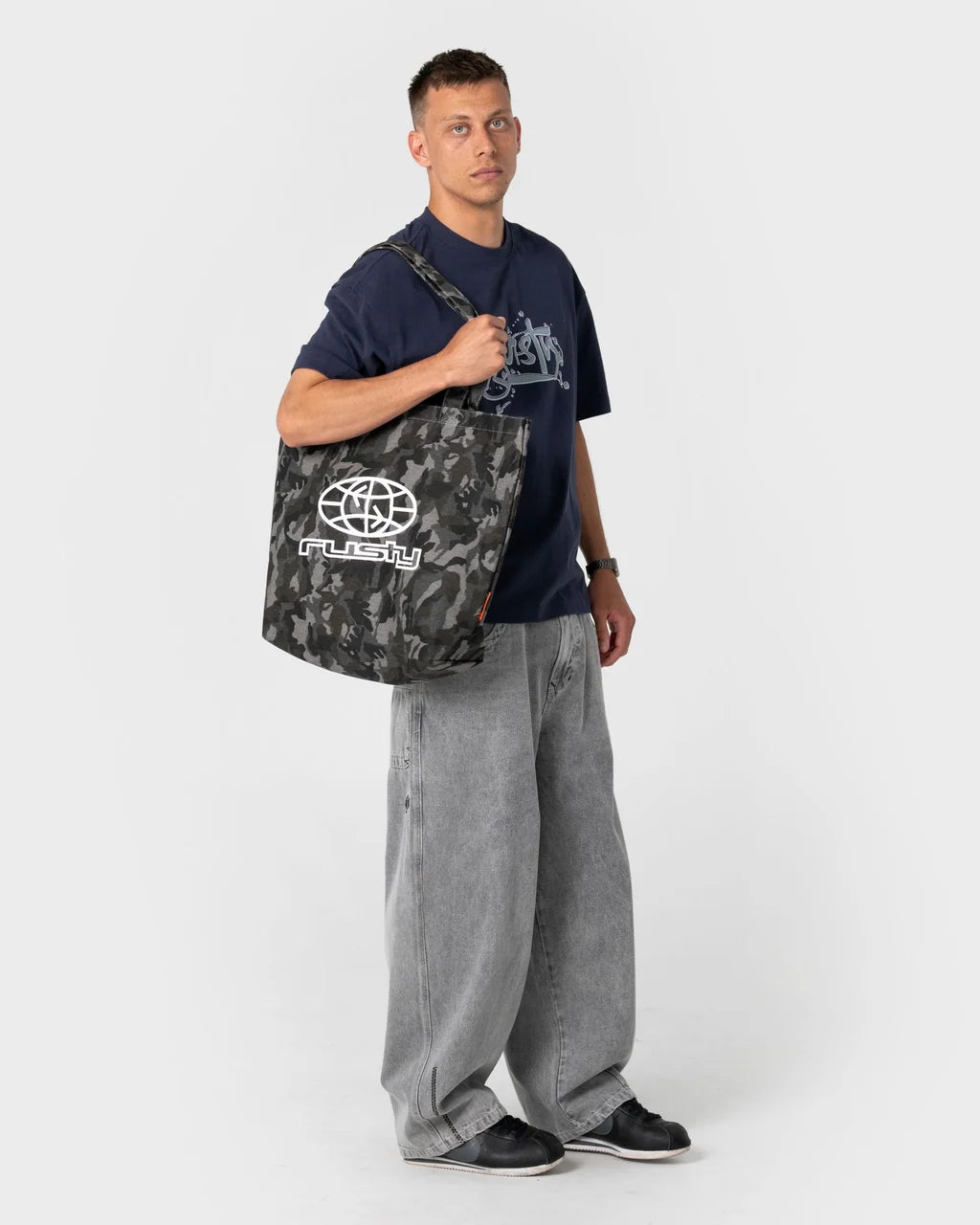 RUSTY RAMBO CAMO TOTE BAG – GREY CAMO 1