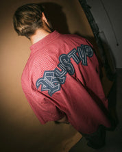 RUSTY RANSOM CHECK SHIRT MENS LONG SLEEVE CASUAL BUTTON UP – BURGUNDY