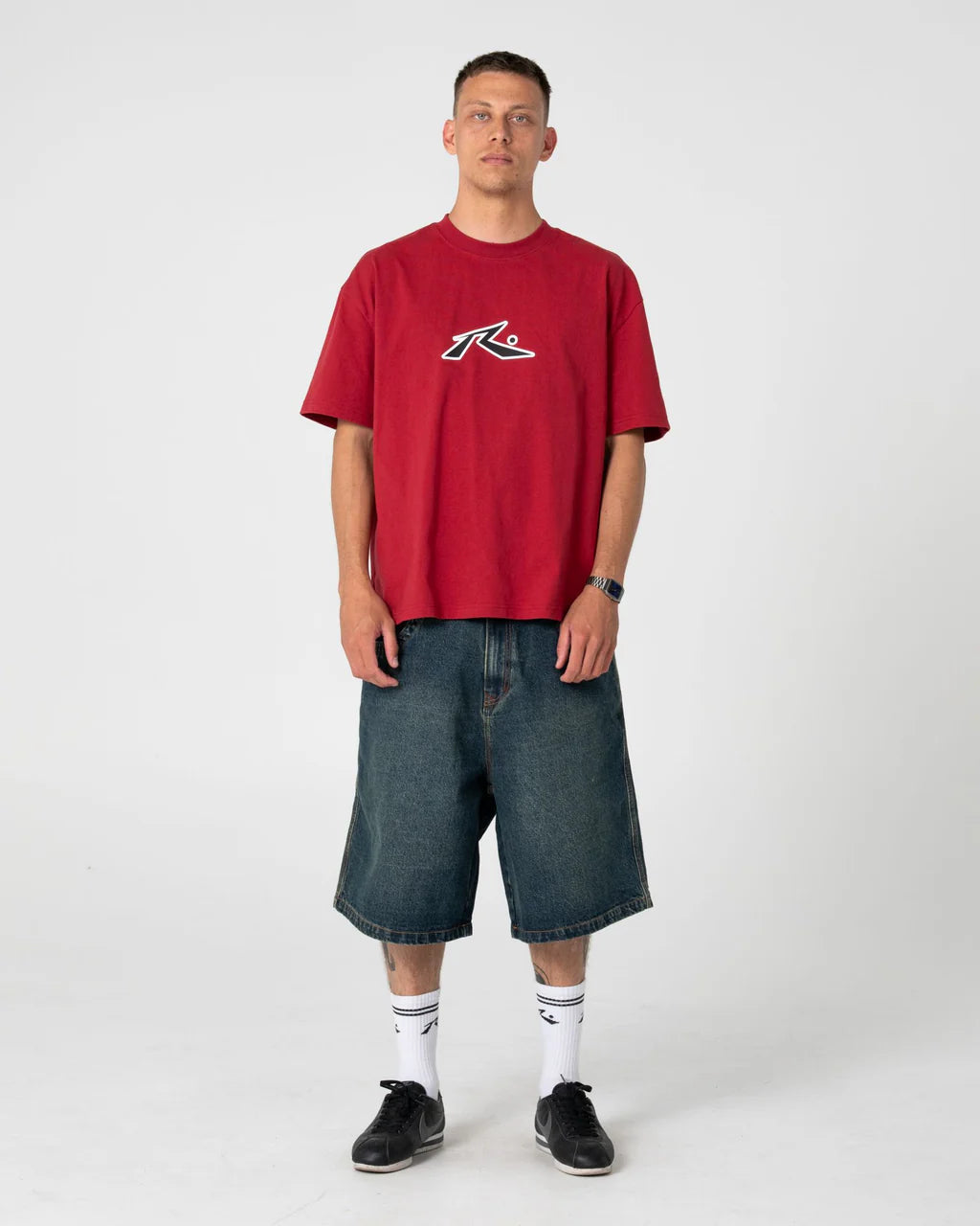 RUSTY RAZOR GRAPHIC TEE – VINTAGE RED