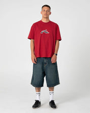 RUSTY RAZOR GRAPHIC TEE – VINTAGE RED