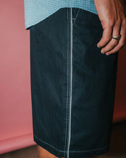 RUSTY REQUEST LINE 24" HERRINGBONE SHORT – MENS RELAXED VINTAGE SHORT NATURAL