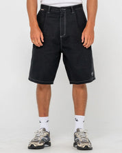 RUSTY REQUEST LINE 24" HERRINGBONE SHORT – MENS RELAXED VINTAGE SHORT NATURAL