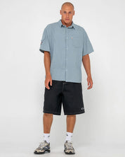 RUSTY REQUEST LINE 24" HERRINGBONE SHORT – MENS RELAXED VINTAGE SHORT NATURAL