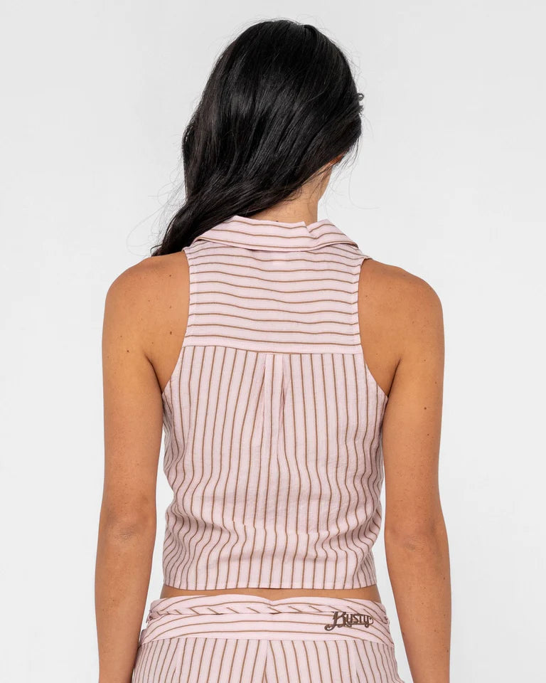 RHYSAND STRIPE TIE TOP