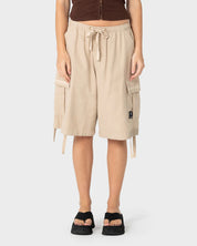 RUSTY RIVER LOW RISE BAGGY CARGO SHORT – OATMEAL
