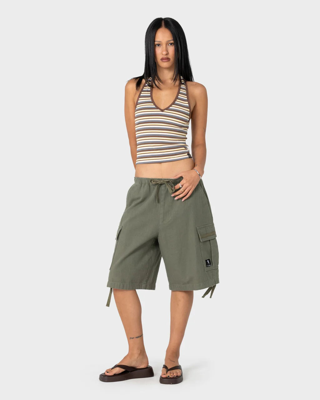 RUSTY RIVER LOW RISE BAGGY CARGO SHORT – SHADOW ARMY