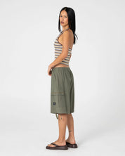 RUSTY RIVER LOW RISE BAGGY CARGO SHORT – SHADOW ARMY