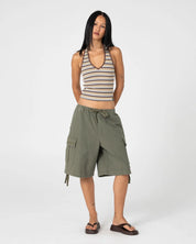 RUSTY RIVER LOW RISE BAGGY CARGO SHORT – SHADOW ARMY