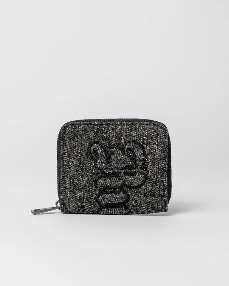 RUSTY ROXANNE DENIM COMPACT WALLET WOMENS EVERYDAY ACCESSORY – WASHED BLACK