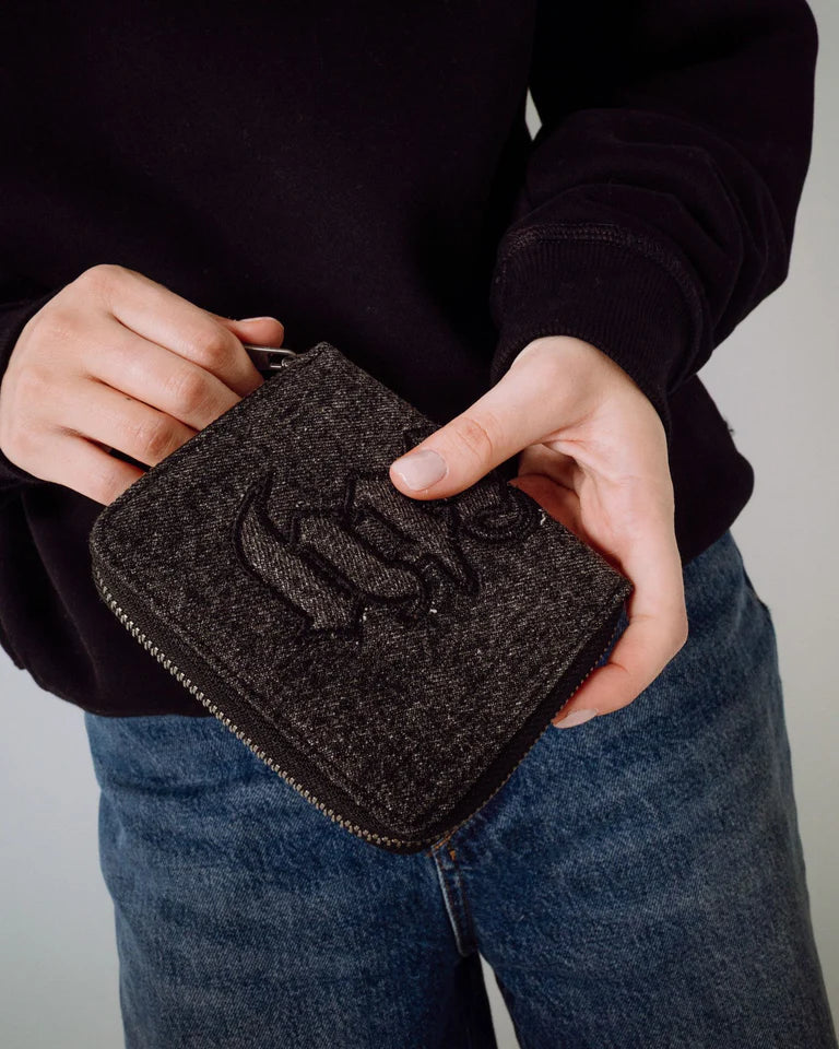 RUSTY ROXANNE DENIM COMPACT WALLET WOMENS EVERYDAY ACCESSORY – WASHED BLACK