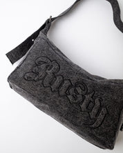 RUSTY ROXANNE DENIM SHOULDER BAG WOMENS Y2K STREET ACCESSORY – WASHED BLACK