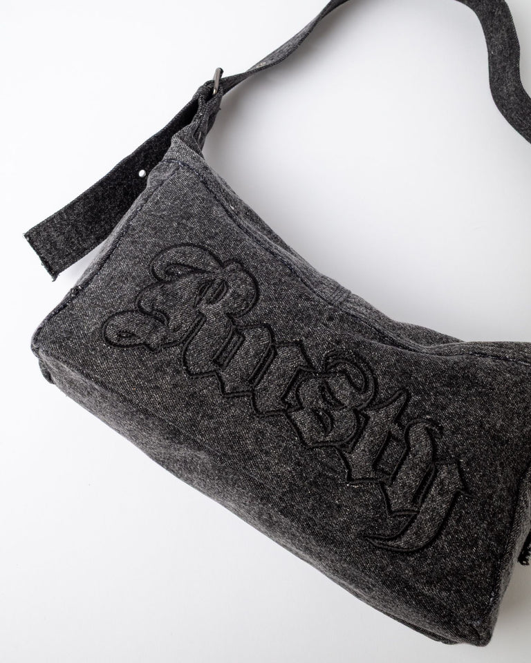 RUSTY ROXANNE DENIM SHOULDER BAG WOMENS Y2K STREET ACCESSORY – WASHED BLACK
