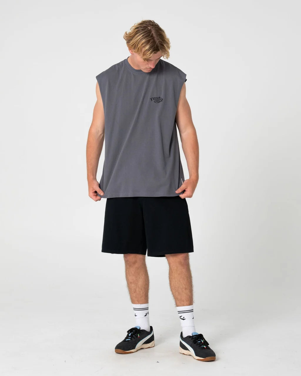 RUSTY RUMBLE 21" ELASTIC SHORT – BLACK