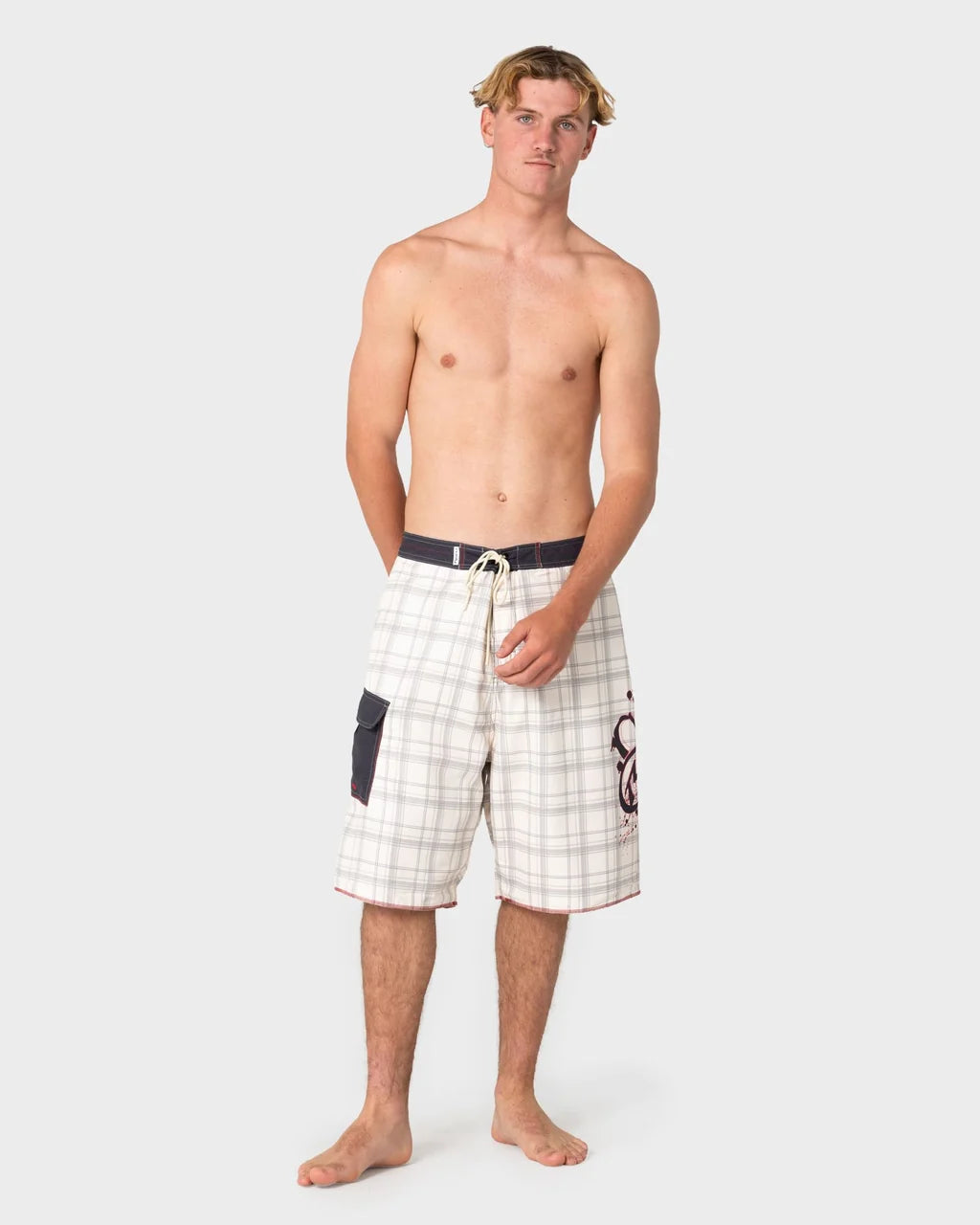 RUSTY SCRIBBLA 24" BAGGY BOARDSHORT – CREAM