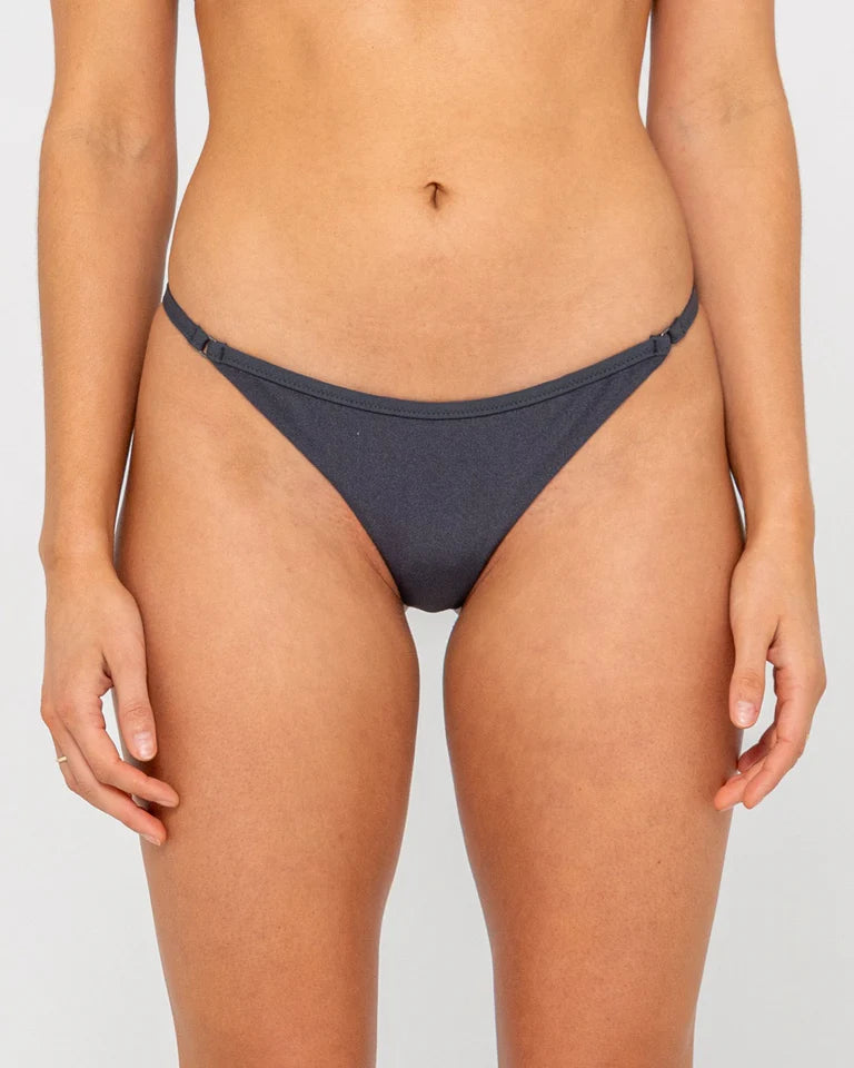 RUSTY SHADOW RING CHEEKY BIKINI BOTTOM – WOMENS METAL RING SWIM CARBON