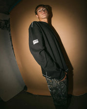 RUSTY SLACK JACK LONG SLEEVE HEAVY TEE MENS GRAPHIC T SHIRT BLACK