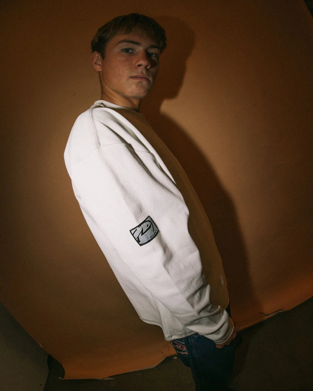 RUSTY SLACK JACK LONG SLEEVE HEAVY TEE MENS GRAPHIC T SHIRT WHITE