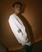 RUSTY SLACK JACK LONG SLEEVE HEAVY TEE MENS GRAPHIC T SHIRT WHITE