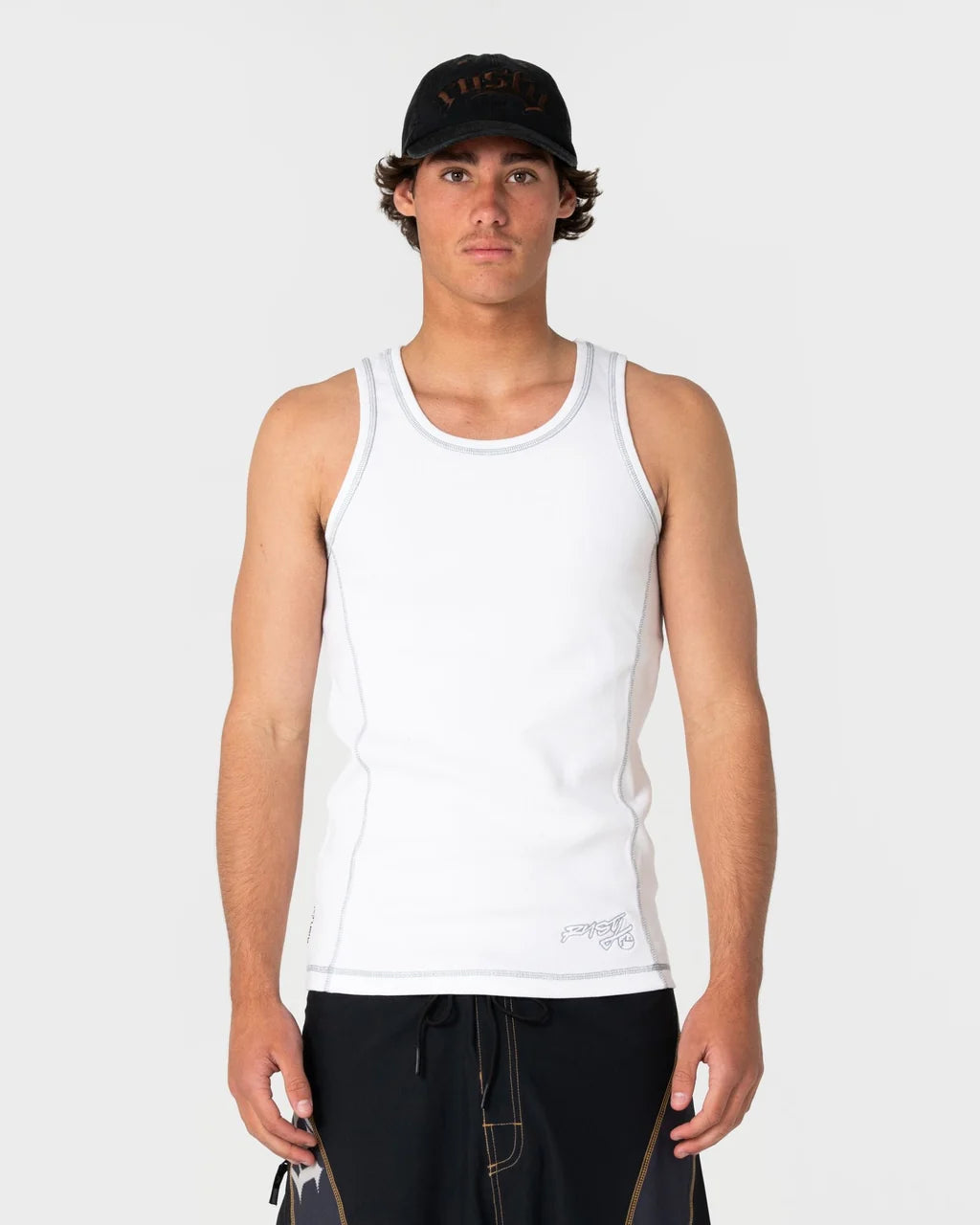 RUSTY SLACK JACK RIBBED HEAVY TANK – WHITE