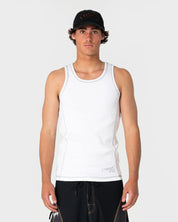 RUSTY SLACK JACK RIBBED HEAVY TANK – WHITE